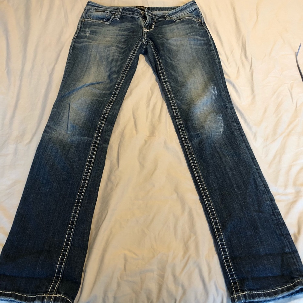 Express skinny/straight leg jeans size 4